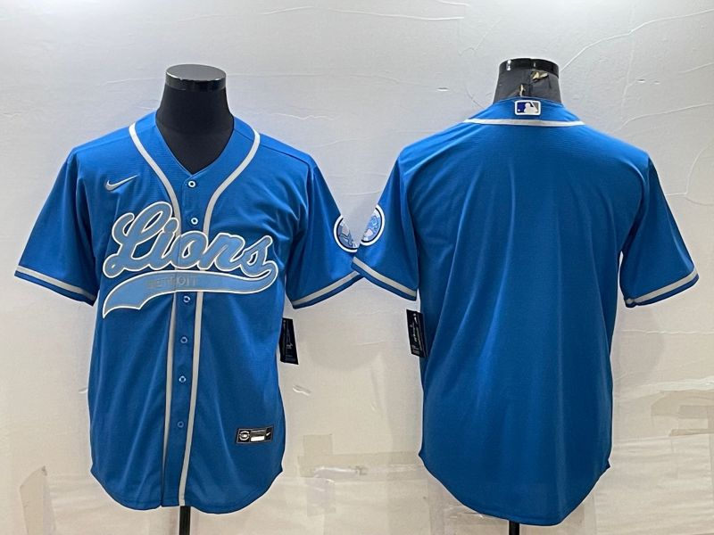 Men Detroit Lions Blank Blue 2022 Nike Co branded NFL Jersey->detroit lions->NFL Jersey